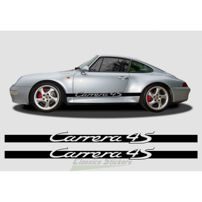 Bande logo Porsche Carrera découpé toutes années