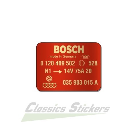 Red Bosch RPM Switch Decal