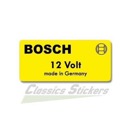 Bosch label for 12V coil