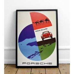 Porsche 356 poster - Opens the World