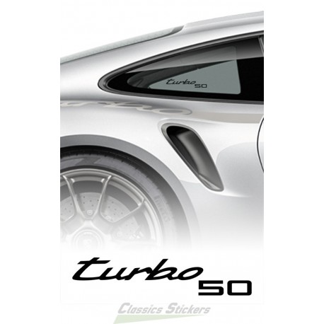 Turbo 50 years lettering