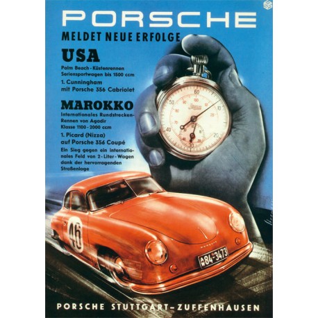 NEW unopened ALD / Porsche 356 Poster 18'' x 24'